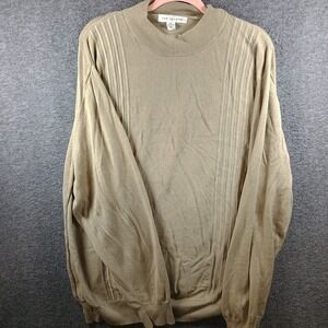 New Charter Sweater Mens‎ XXL Tan Pullover Knit Baggy Lightweight See Photos